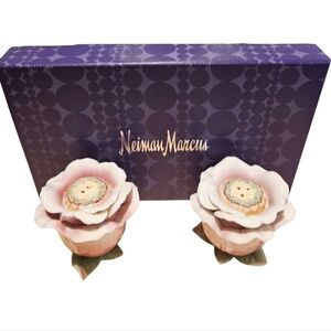 Franz Porcelain Camellia Salt & Pepper Shakers - Brand new in box